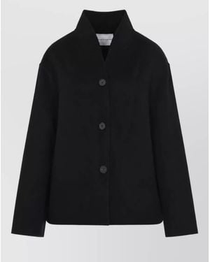 Studio Nicholson Wool Single Breasted Coat - Black