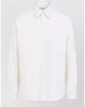 Lemaire Silk Blend Relaxed Fit Shirt - White