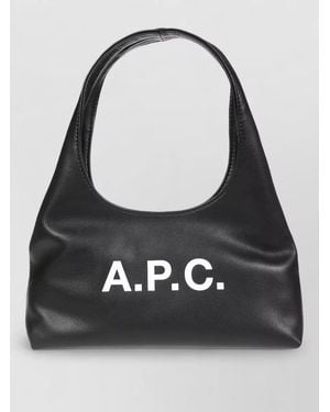 A.P.C. Rectangular Bag Featuring Adjustable Shoulder Strap - Black