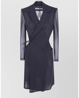 Junya Watanabe Long Double-Breasted Coat - Blue