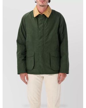Fortela Waxed Cotton Single-Breasted Jacket - Green