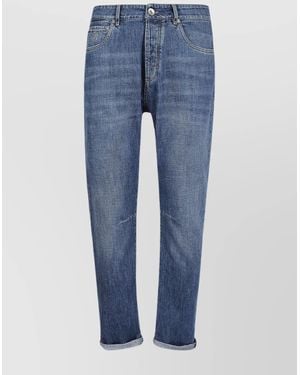 Brunello Cucinelli Denim Straight-Leg Jeans - Blue