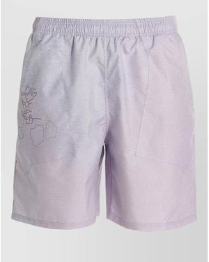 Objects IV Life Printed Swim Shorts - Purple