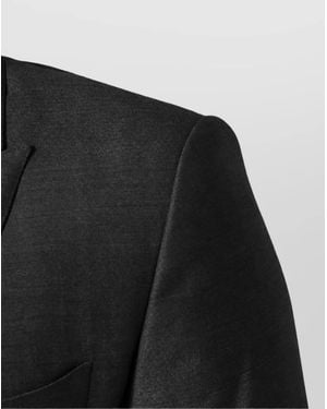 Dolce & Gabbana Wool Silk Slim Fit Single Breasted Suit - Black
