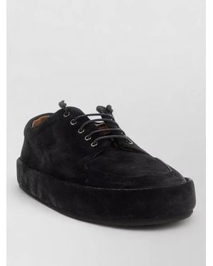 Marsèll Cassapelle Suede Derby Shoes Rubber Sole - Black