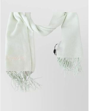 Missoni Cashmere Fringed Scarf - White