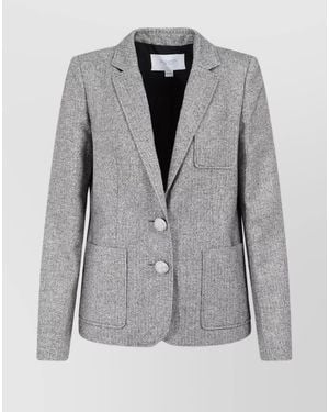 Giambattista Valli Cotton Blend Blazer - Grey