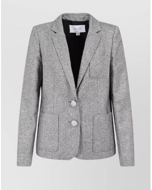 Giambattista Valli Cotton Blend Blazer - Grey