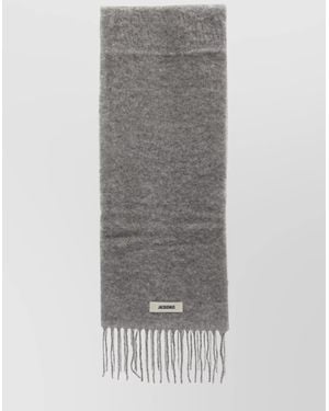 Jacquemus Mohair Alpaca Scarf - Grey