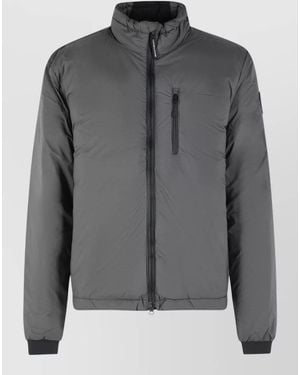 Canada Goose Lodge Polyamide Down Jacket Stand Collar - Gray