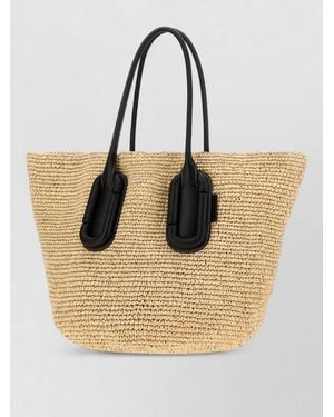 Marc Jacobs Straw Babe Large Tote Shopping Bag - Natural
