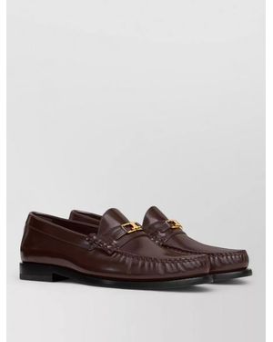 Celine Triomphe Luco Moccasin Loafer Hardware - Brown