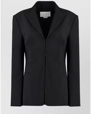 Genny Single-Breasted Jacket - Black