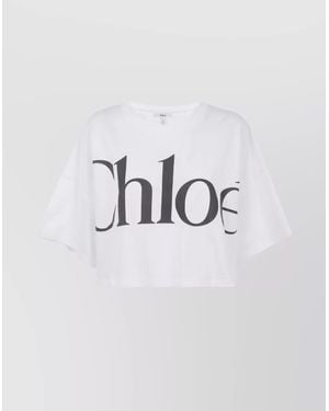 Tシャツ・カットソー CHLOE GREEN AND PURPLE COTTON T-SHIRT Chloé Green And Purple Cotton T-shirt | italist