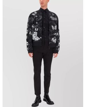 Versace Jeans Couture Cotton Bomber Jacket - Black