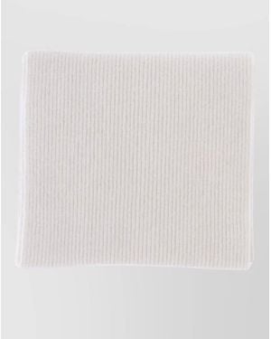 Rick Owens Rectangular Ribbed Scarf Soft Fabric - White