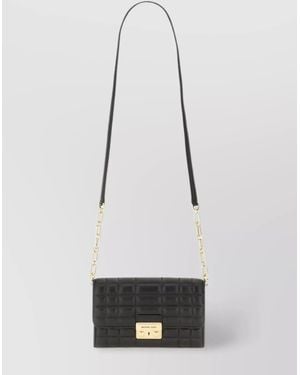 Michael Kors Logo Quilted Chain Strap Bag - White