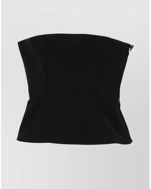 Jean Paul Gaultier Strapless Fitted Bodice Top - Black