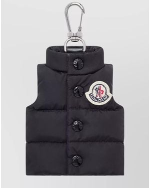 Moncler Quilted Nylon Vest Keyring - Blue