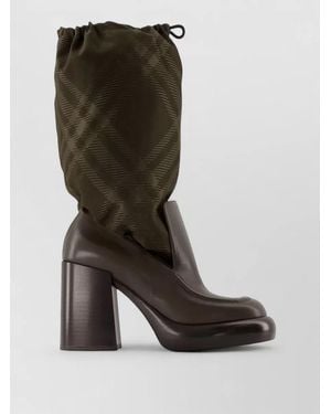 Burberry Wedge 95 Leather Ankle Boots - Brown