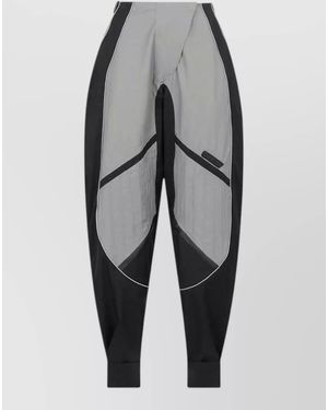 The Attico Panelled Balloon Track Trousers - Grey