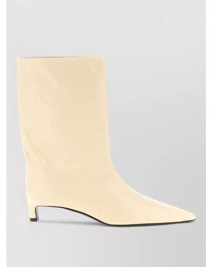 Jil Sander Leather Ankle Boots - White
