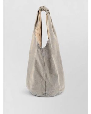 Our Legacy Soft Structure Shoulder Bag Knotted Handle - White