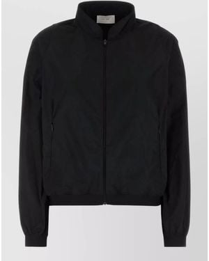 The Row Polyester Windbreaker High Collar Elasticated Cuffs - Black