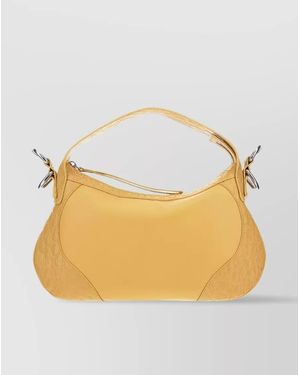 BY FAR Amira Crocodile Shoulder Bag - Yellow