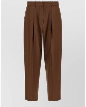 Gianluca Capannolo Nora High Waist Tailored Straight Leg Trousers - Brown