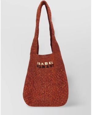 Isabel Marant Medium Woven Shoulder Bag - Red