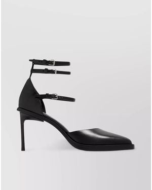 Ann Demeulemeester Leather Strappy Sandals - White