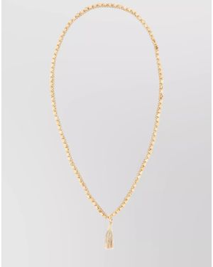 Alanui Embellished Crochet Necklace - White