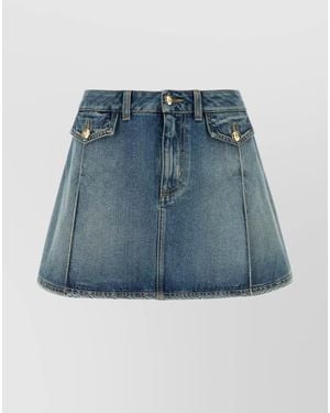 McQueen Denim Mini Skirt - Blue