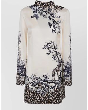 Etro Printed Mini Dress - Grey