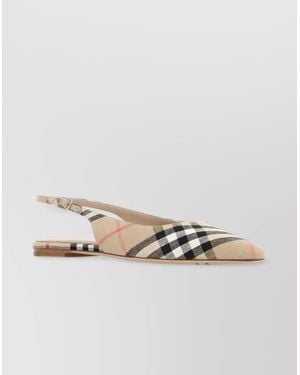 Burberry Embroidered Fabric Slingback Ballerinas - Multicolor