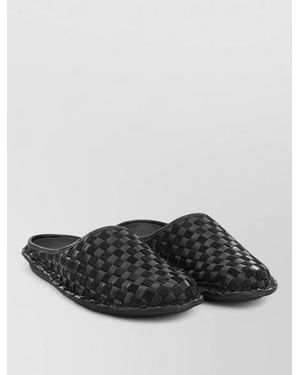 Comme des Garçons Roma Flat Sole Open Back Mules - Grey
