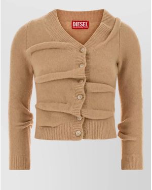 DIESEL Wool-Blend Cardigan - Natural