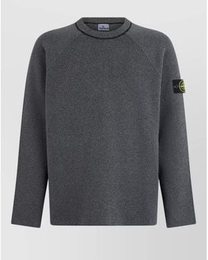 Stone Island Cotton Crew Neck Relaxed Fit Sweatshirt - Grey