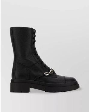 Jimmy Choo Nari Ankle Boots Chunky Sole - Black
