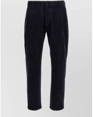 Department 5 Prince Corduroy Trousers Belt Loops Pockets - Blue