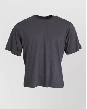 Dolce & Gabbana Cotton Crew Neck Short Sleeve T Shirt - Grey