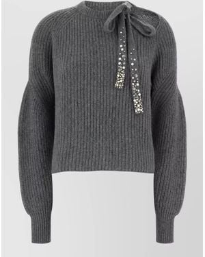 Des Phemmes Cashmere Wool Blend Jumper - Grey