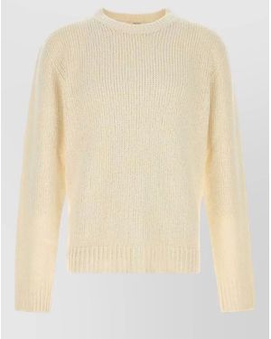 The Row Silk Laing Crewneck Jumper Soft Knit - Natural