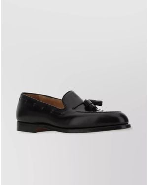 Crockett & Jones Leather Loafers Cavendish 2 With Tassel Detail - Black