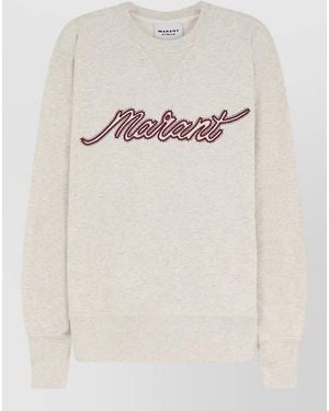 Isabel Marant Rise Recycled Material Crew Neck Sweatshirt - Natural