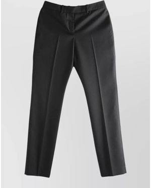 Givenchy Tailored Straight Trousers Belt Loops Pleats - Grey