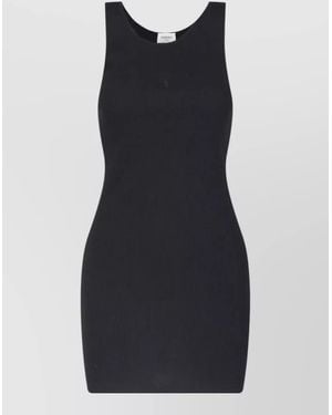 Saint Laurent Sleeveless Ribbed Top Mini Cut - Black