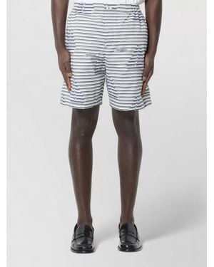 Jacquemus Bermuda Shorts Wide Leg Sailboat Pattern - Blue