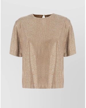 GIUSEPPE DI MORABITO Embellished Blouse - Natural